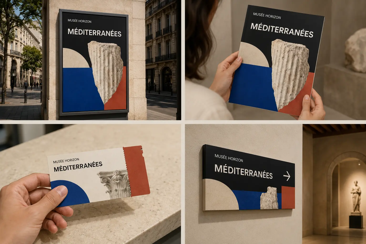 Quatre applications graphiques du projet Musée Horizon