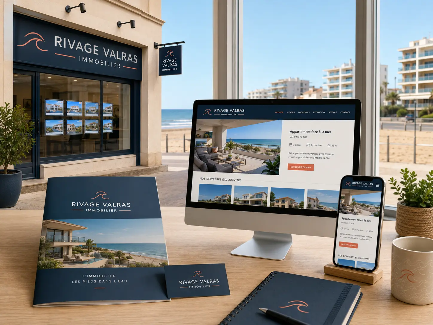 Agence, brochure et site immobilier Rivage Valras à Valras-Plage