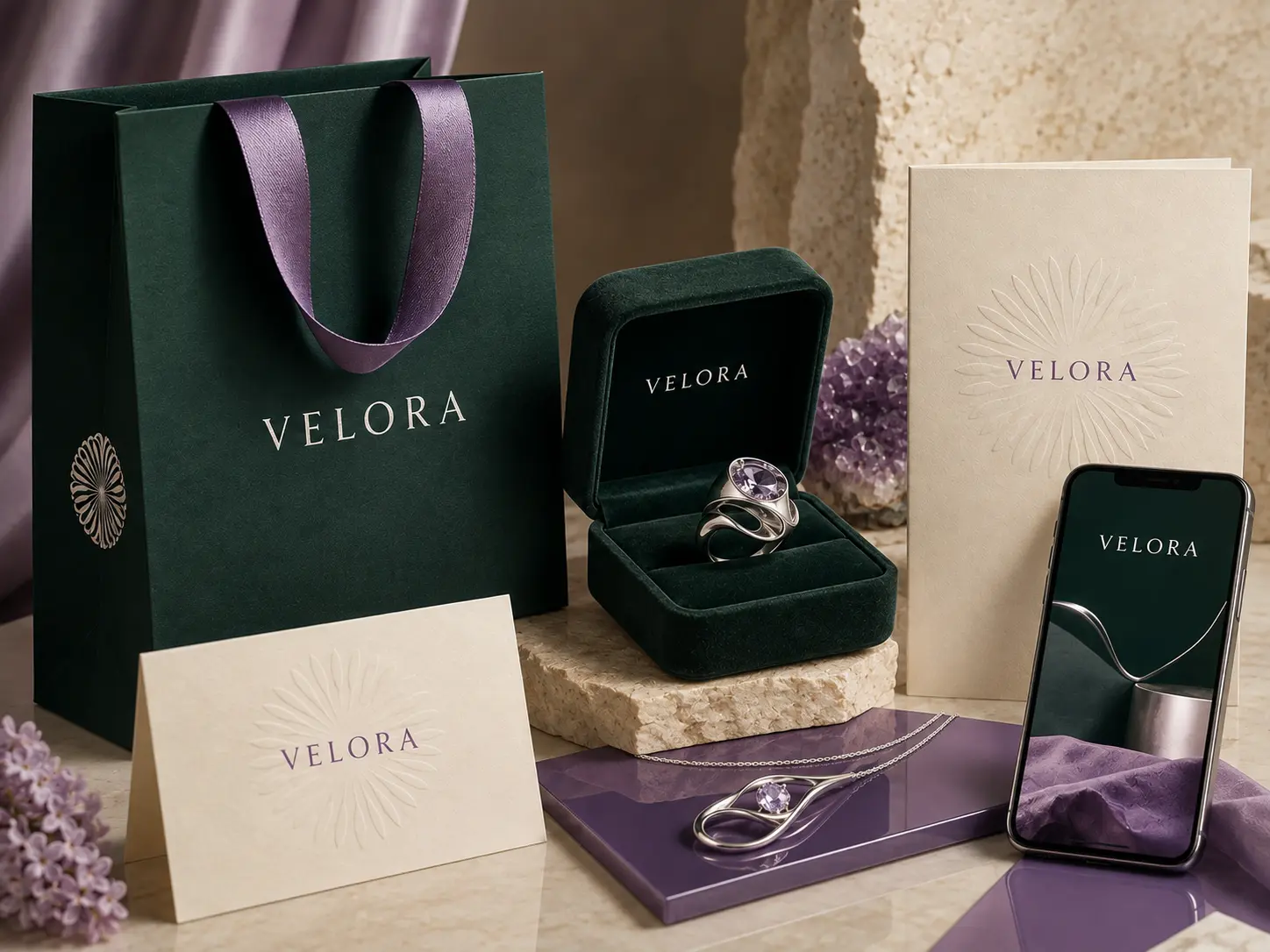 Identité et communication pour la maison de joaillerie Velora