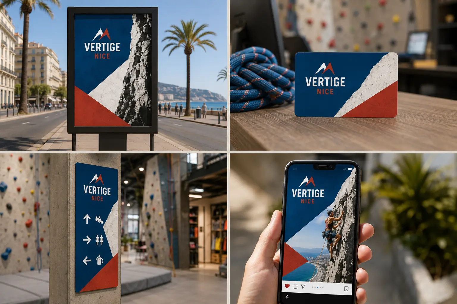 Quatre applications graphiques du projet Vertige Nice